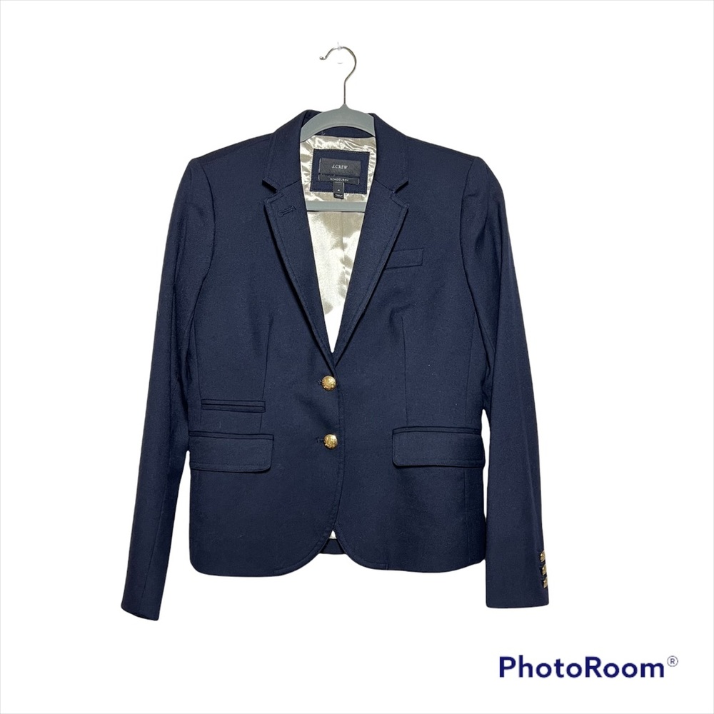 J. CREW Schoolboy Wool Blazer Collared Women’s Size 4